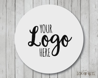 Pegatinas redondas con logotipo, pegatinas personalizadas, etiquetas circulares para negocios. 4 tamaños.