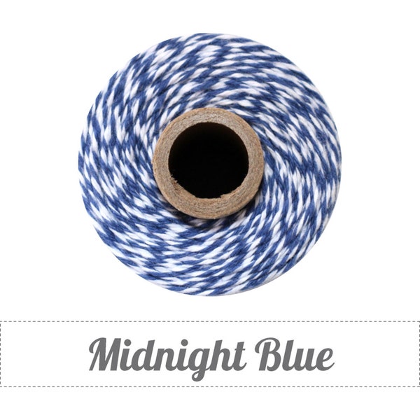 240 Yards (Full Spool) of Bakers Twine . Midnight Blue