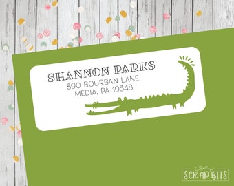 Alligator Address Labels . Personalized Return Address Labels