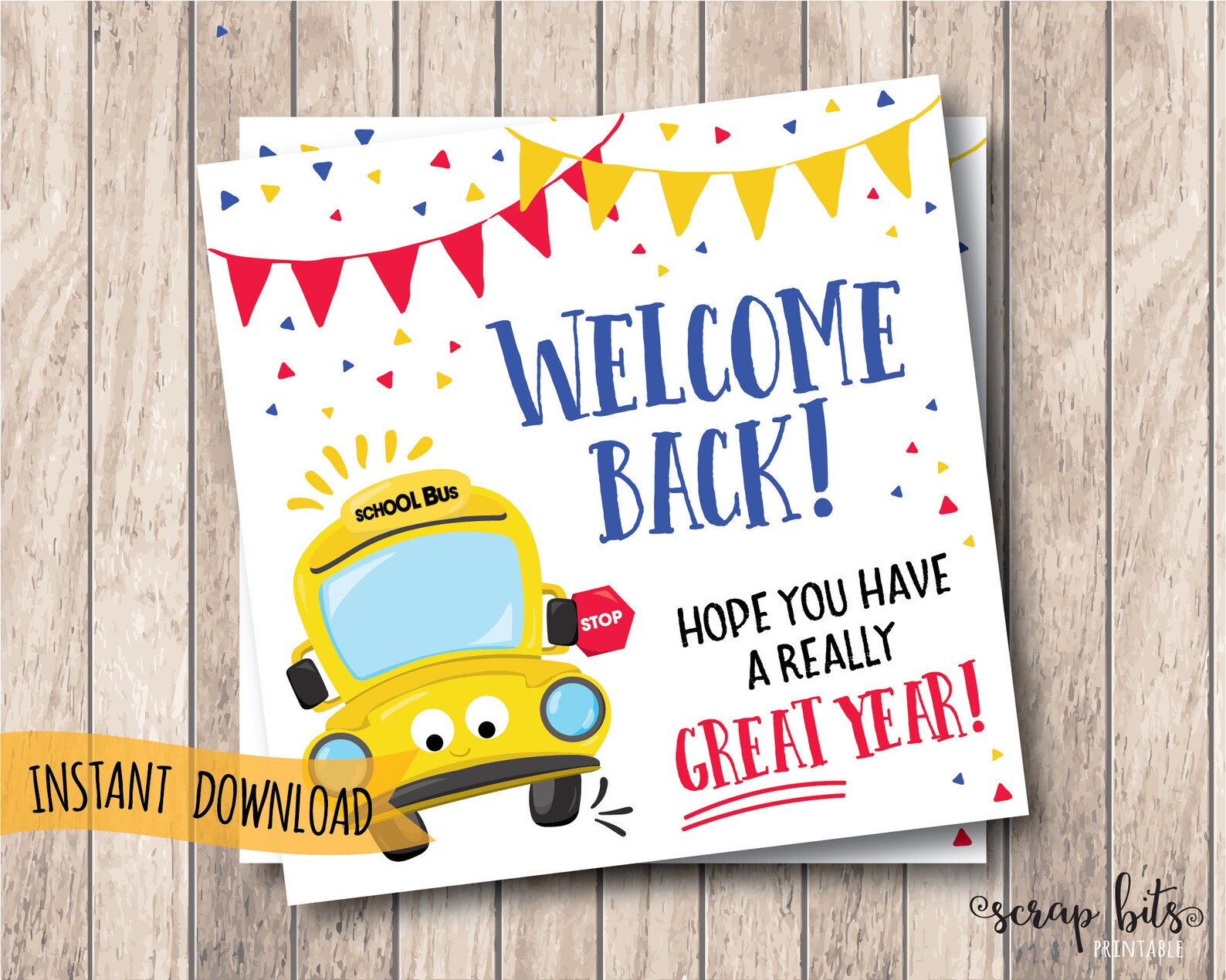 Instant Download Printable Back Tags Back to School Etsy
