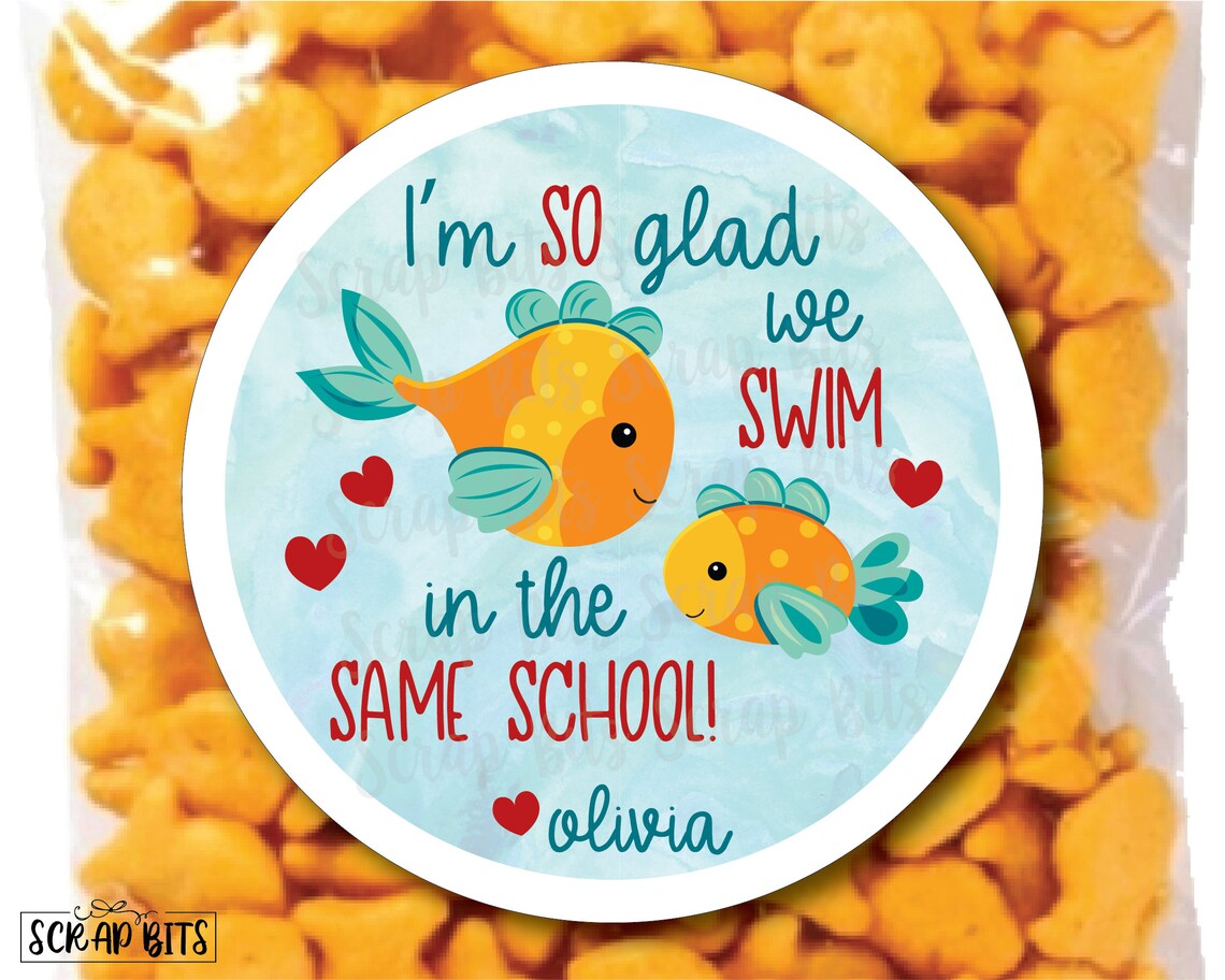 Valentine's Day Stickers . So Glad We Swim In The Same | Etsy