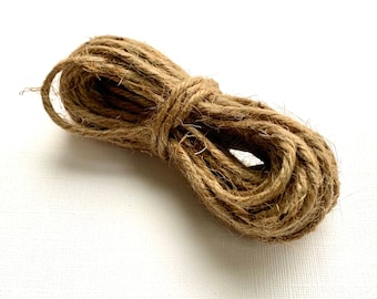 Natural Jute Twine, 4 ply, Natural Jute Craft Twine, 10 yards