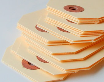 25 Raw Manilla Parcel Shipping Tags, Manilla Craft Tags, Blank Cream Tags, Size 3 Tags . 3.75 x 1.875