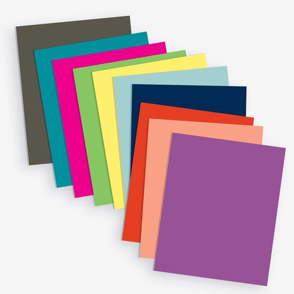Premium Cardstock Paper, 80lb Cardstock Sheets, 8.5 x 11 inch, Scrapbooking, Card Making - 10 Sheets, Over 35 Colors