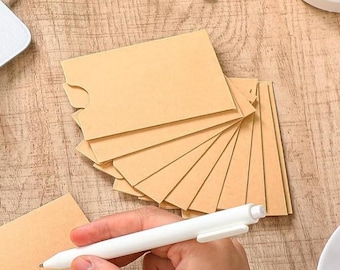 25 mini fundas de papel kraft para tarjetas, sobres para tarjetas de crédito y porta tarjetas de regalo, 6,9 x 8,9 cm