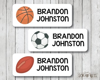 Personalized Name Labels, Sports Labels, School Labels, Daycare Labels, Book Labels, Belonging Labels . Waterproof or Matte