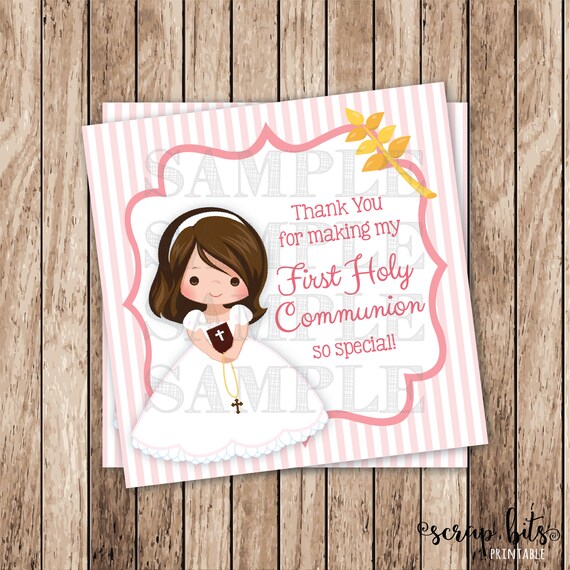 Free Printable First Communion Tags For Girls