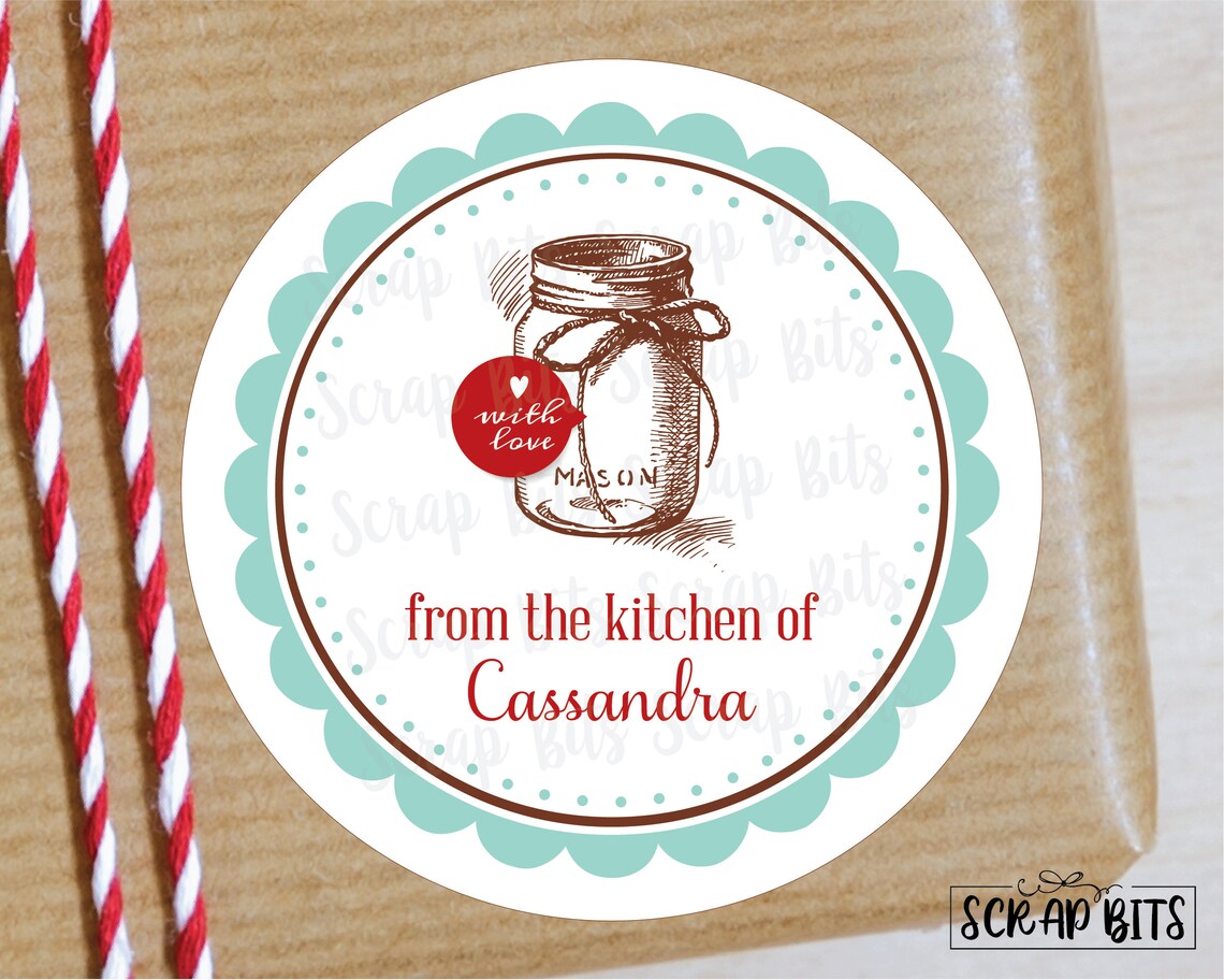 Personalized Baking Labels . From the Kitchen Of Stickers . Etsy