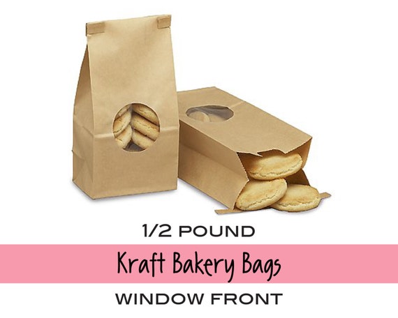 paper cookie bolsas with window