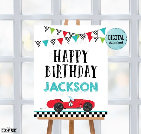 Panneau De Course Joyeux Anniversaire Signe De Fete Etsy France