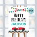 Racing Happy Birthday Sign, Personalized Printable Party Sign ...