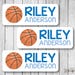Personalized Name Labels, Basketball Belonging Labels for School ...