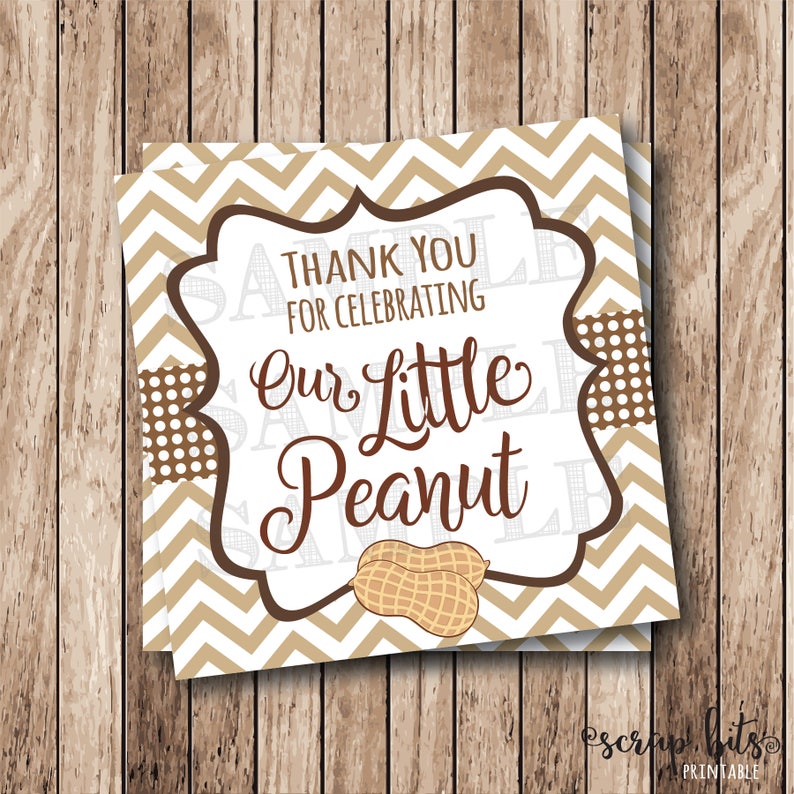 Instant Download . Printable Our Little Peanut Tags Baby | Etsy