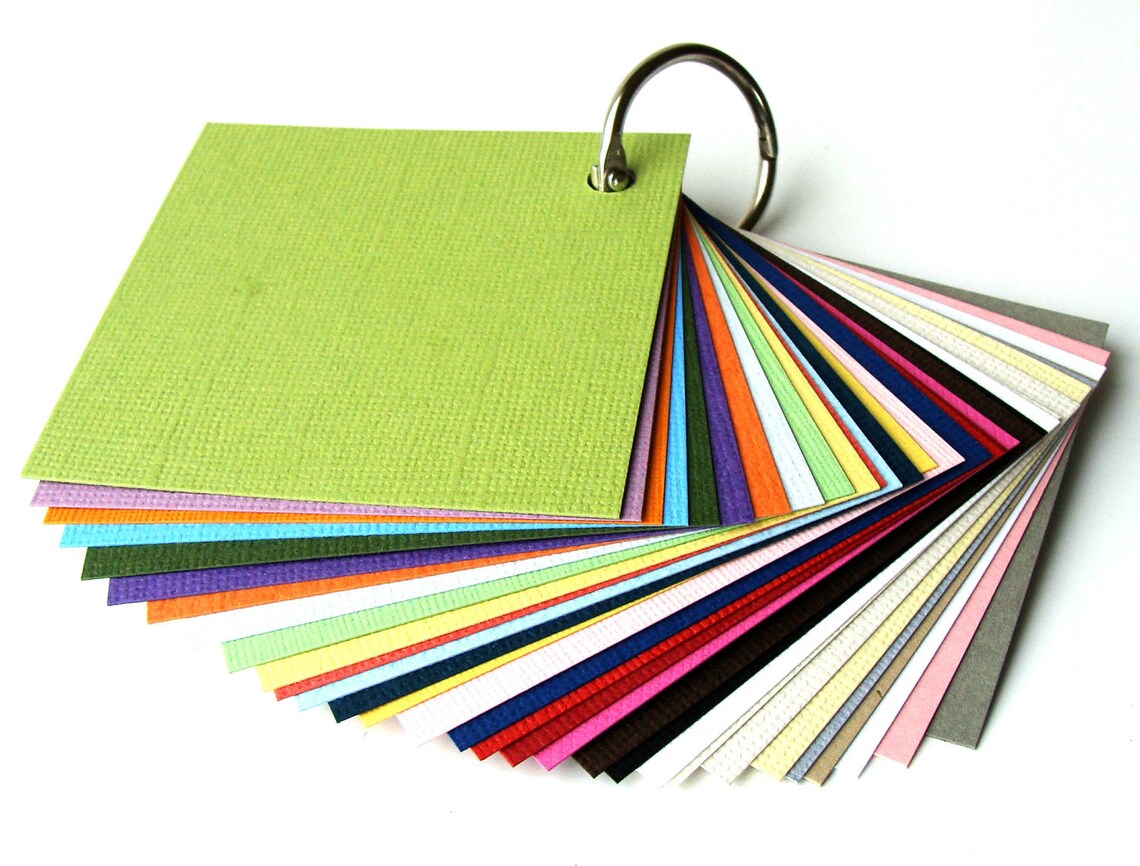 Cardstock Color Swatchbook Sample Set . Cardstock Color Chart Etsy