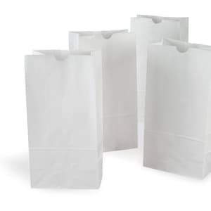 25 piccole buste portaconfetti BIANCHE, piccole buste portapranzo. 3 1/2 x 2 3/8 x 6 7/8"