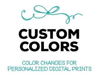 Custom Color Changes for Portrait Prints -- Add-on Listing