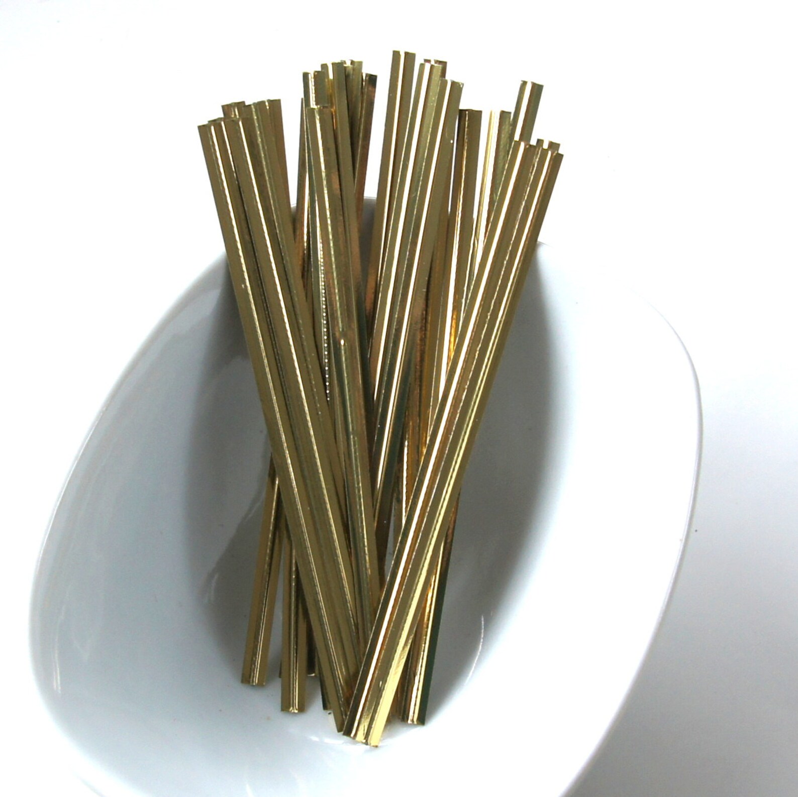 50 Metallic Gold Twist Ties Etsy