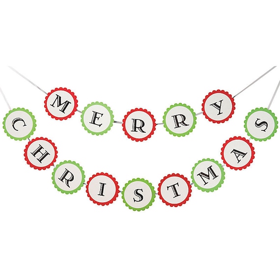 Items similar to Merry Christmas Banner Kit on Etsy
