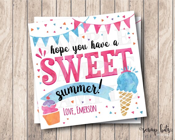 Hope You Have A Sweet Summer Personalized Printable Summer | Etsy