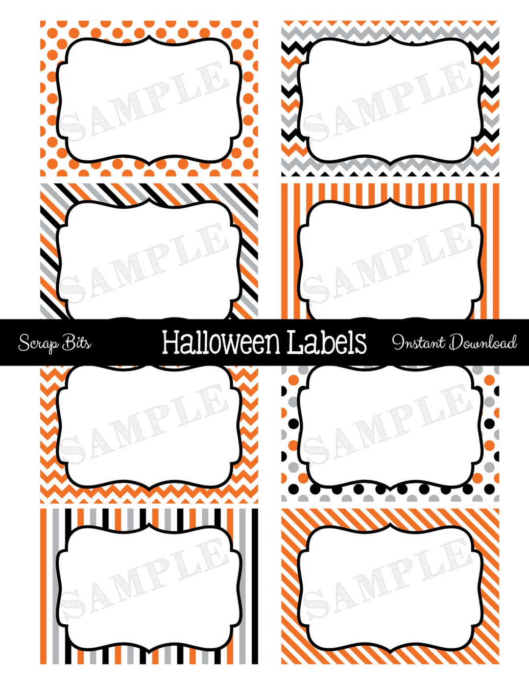 Instant Download . Printable Halloween Food Labels Printable - Etsy