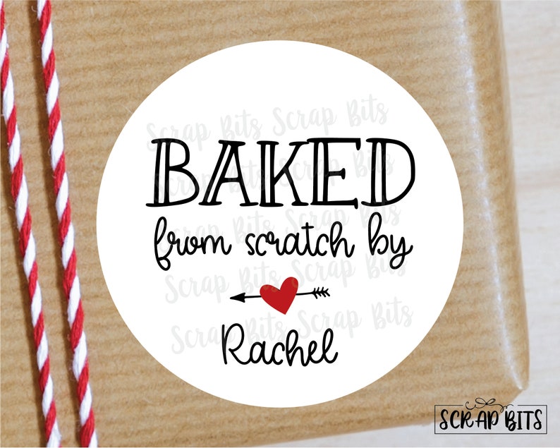 Baked From Scratch Stickers . Baked Goods Labels . Etsy