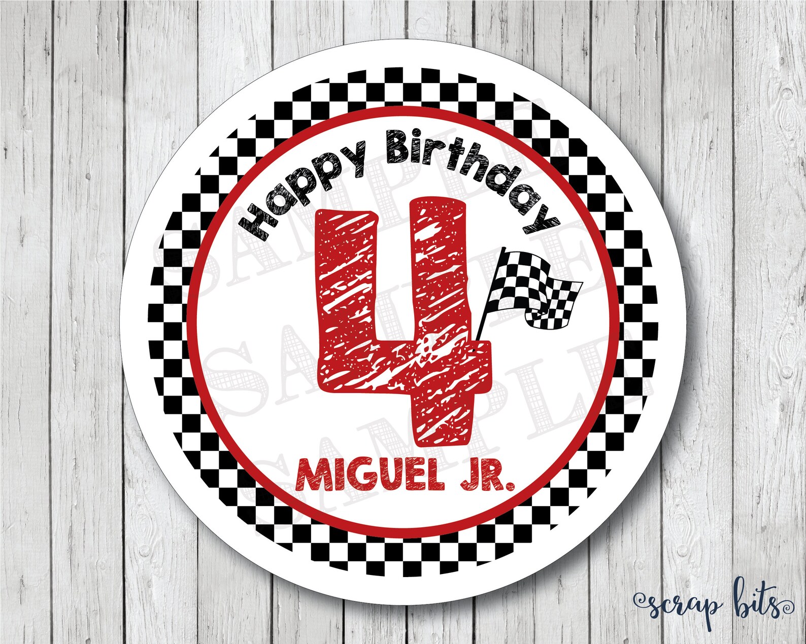Personalized Racing Theme Birthday Number Stickers Race Car | Etsy