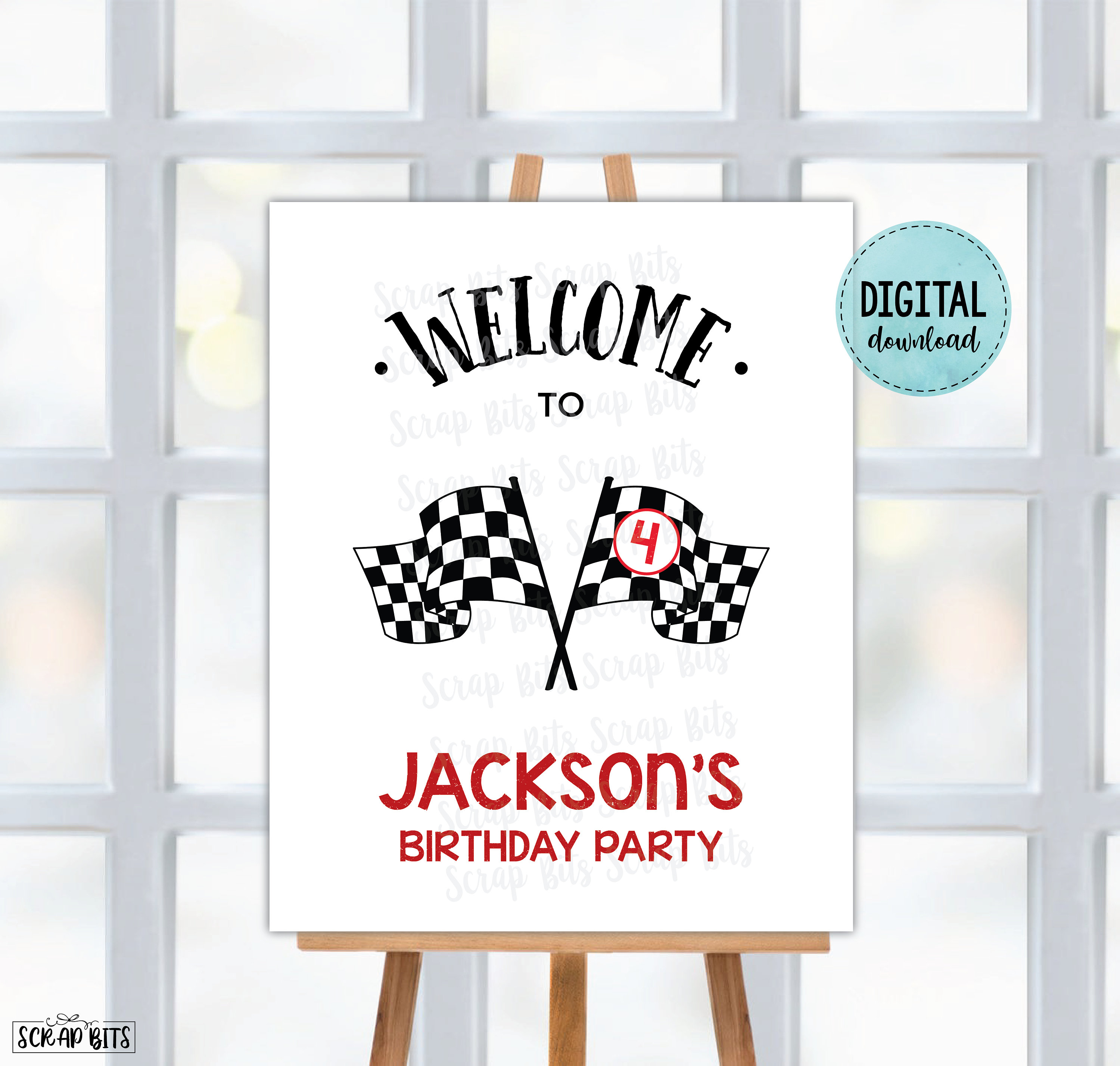 Personalized Printable Racing Party Sign Pit Stop Sign Race | Etsy