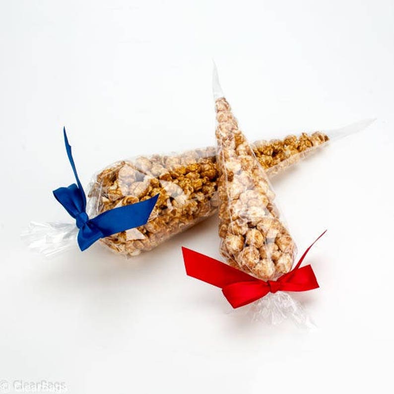 25 Clear Cone Bags . Clear Cone Favor Bags . 6 X 12 Inches Etsy