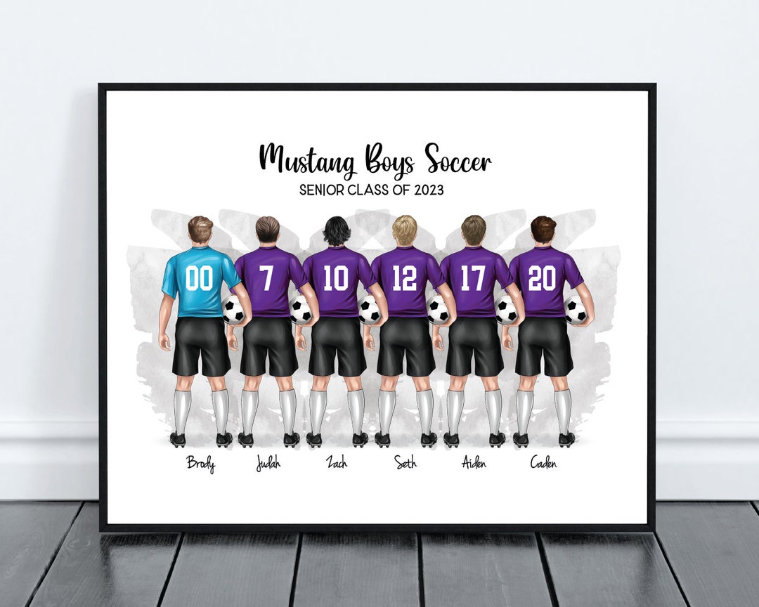 Soccer Team Print, Personalized Soccer Print, Senior Soccer Gift ...