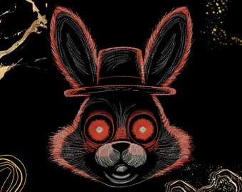 Spooky Bunny Embroidery | Digital Embroidery Design | Machine File for Jackets, Bags, Halloween Decor | Instant Download | Pes, Pec, Dst Exp