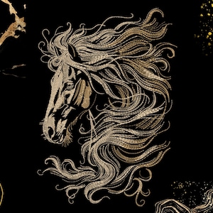 Horse Machine Embroidery Designs - Artistic Embroidery Patterns & Animal Embroidery Files | Instant Digital Download