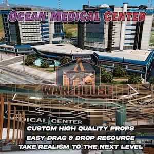 GTA V : Ocean Medical Center | Accessoires personnalisés | Prêt pour le FiveM | Optimisé | Haute qualité | Installation facile | Livraison rapide | GTRAP