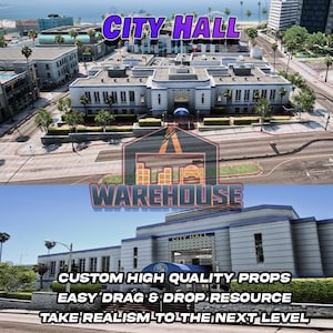 GTA V : Hôtel de ville | Accessoires personnalisés | Prêt pour le FiveM | Optimisé | Haute qualité | Installation facile | Livraison rapide | GTRAP