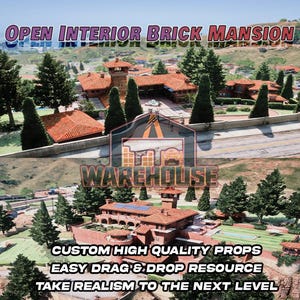 GTA V: Open Interior Brick Mansion | Custom Props | FiveM Ready | Optimized | High Quality | Easy Installation | Fast Delivery | GTARP