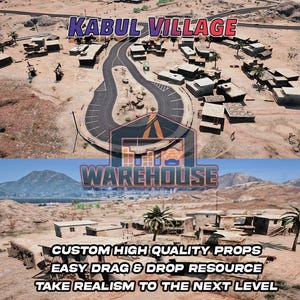 GTA V: Kabul Village / Accesorios personalizados / Compatible con FiveM / Optimizado / Alta calidad / Fácil instalación / Entrega rápida / GTARP MILSIM