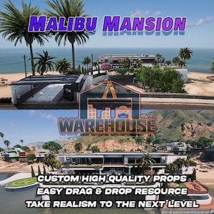 GTA V : le manoir de Malibu | Accessoires personnalisés | Prêt pour le FiveM | Optimisé | Haute qualité | Installation facile | Livraison rapide | GTRAP
