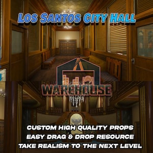 GTA V : Hôtel de ville de Los Santos | Accessoires personnalisés | Prêt pour le FiveM | Optimisé | Haute qualité | Installation facile | Livraison rapide | GTRAP