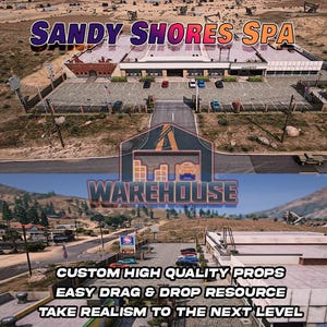 GTA V : spa de Sandy Shores | Accessoires personnalisés | Prêt pour le FiveM | Optimisé | Haute qualité | Installation facile | Rapide | GTRAP