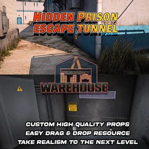GTA V : tunnel d'évacuation de prison caché | Accessoires personnalisés | Prêt pour le FiveM | Optimisé | Haute qualité | Installation facile | Livraison rapide | GTRAP