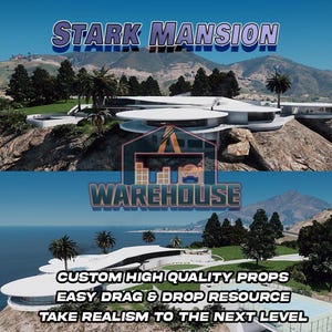 GTA V : le manoir Stark | Accessoires personnalisés | Prêt pour le FiveM | Optimisé | Haute qualité | Installation facile | Livraison rapide | GTRAP