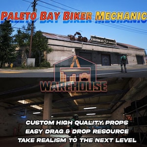 GTA V: Paleto Bay Biker Mechaniker | Benutzerdefinierte Requisiten | FiveM Bereit | Optimiert | Hohe Qualität | Einfache Montage | Schnelle Lieferung | GTARP