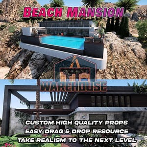 GTA V : Manoir de plage | Accessoires personnalisés | Prêt pour le FiveM | Optimisé | Haute qualité | Installation facile | Livraison rapide | GTRAP