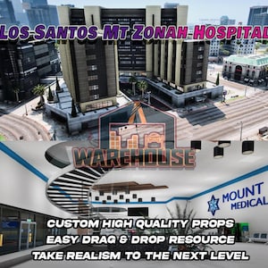 GTA V : Hôpital du mont Zonah de Los Santos | Accessoires personnalisés | Prêt pour le FiveM | Optimisé | Haute qualité | Installation facile | Livraison rapide | GTRAP
