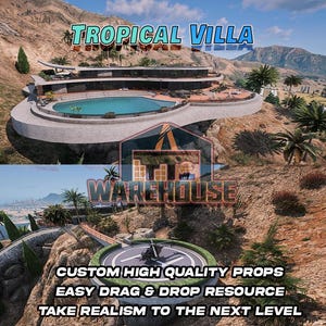 GTA V : Villa tropicale | Accessoires personnalisés | Prêt pour le FiveM | Optimisé | Haute qualité | Installation facile | Livraison rapide | GTRAP