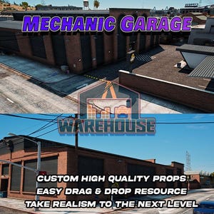 GTA V : garage de mécaniciens | Accessoires personnalisés | Prêt pour le FiveM | Optimisé | Haute qualité | Installation facile | Livraison rapide | GTRAP