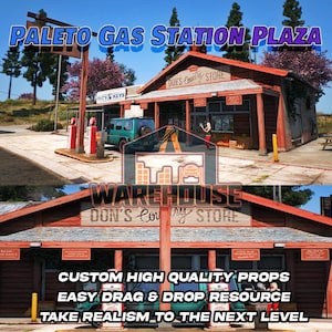 GTA V: Paleto Gas Station Platz | Benutzerdefinierte Requisiten | FiveM Bereit | Optimiert | Hohe Qualität | Einfache Montage | Schnelle Lieferung | GTARP