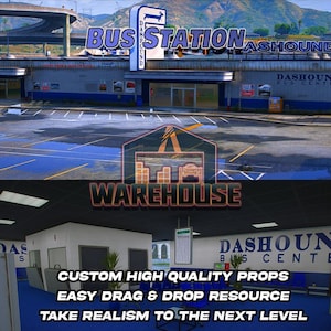 GTA V : gare routière | Accessoires personnalisés | Prêt pour le FiveM | Optimisé | Haute qualité | Installation facile | Livraison rapide | GTRAP
