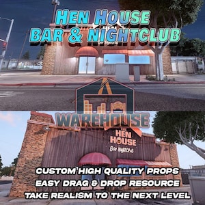 GTA V: Hen House Bar Nightclub / Accessori personalizzati / FiveM Ready / Ottimizzato / Alta qualità / Facile installazione / Consegna rapida / GTARP