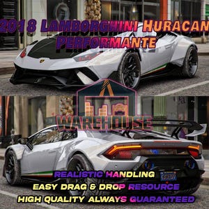 GTA V: 2018 Lamborghini Huracan Performante | FiveM Ready | Optimized | High Quality | Easy Installation | Fast Delivery | GTARP