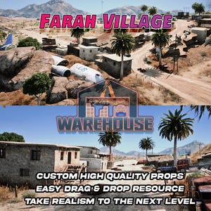 GTA V : le village de Farah | Accessoires personnalisés | Prêt pour le FiveM | Optimisé | Haute qualité | Installation facile | Livraison rapide | GTARP MILSIM